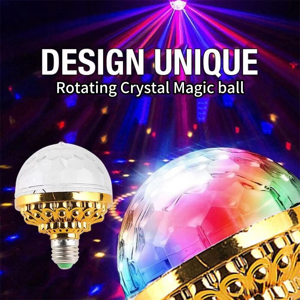 E27 Disco Ball Light Decoration Rotating Crystal Magic Ball LED Stage ...