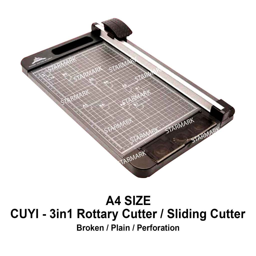 Cuyi A4 3in1 Rotary Cutter, Sliding Cutters, Papers Trimmers 1 Set