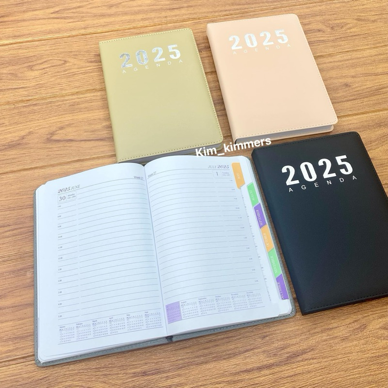 2025 or 2024 Plain Hardbound Planner with garter and month divider ...