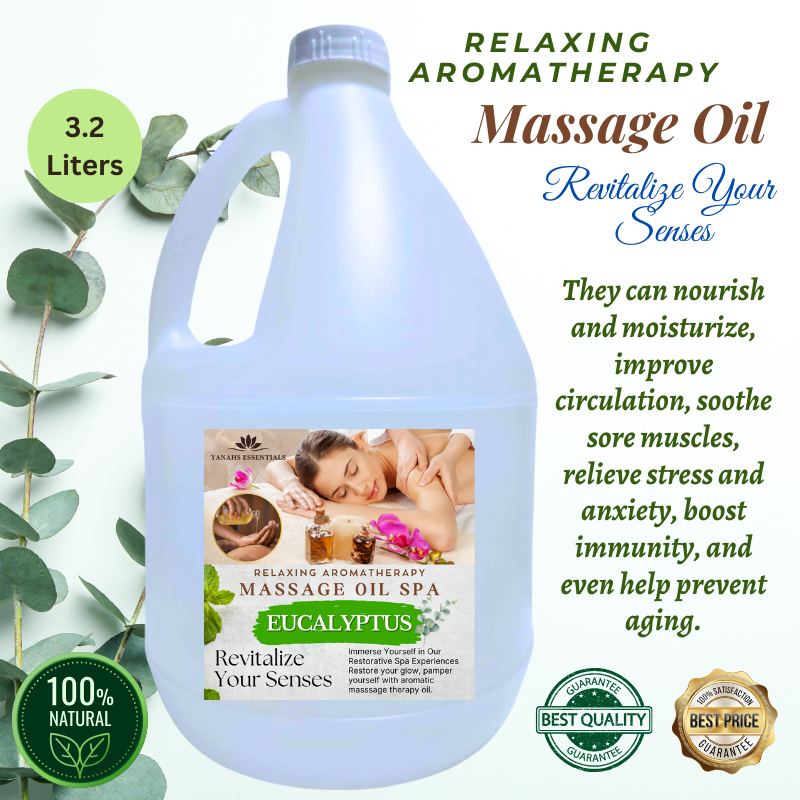 EUCALYPTUS Massage Oil 1 Gallon Relaxing Spa Aromatherapy help to