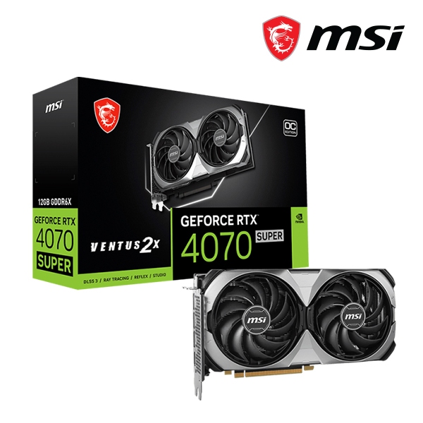 MSI GeForce RTX 4070 SUPER 12G VENTUS 2X OC Graphics Card 12GB GDDR6X