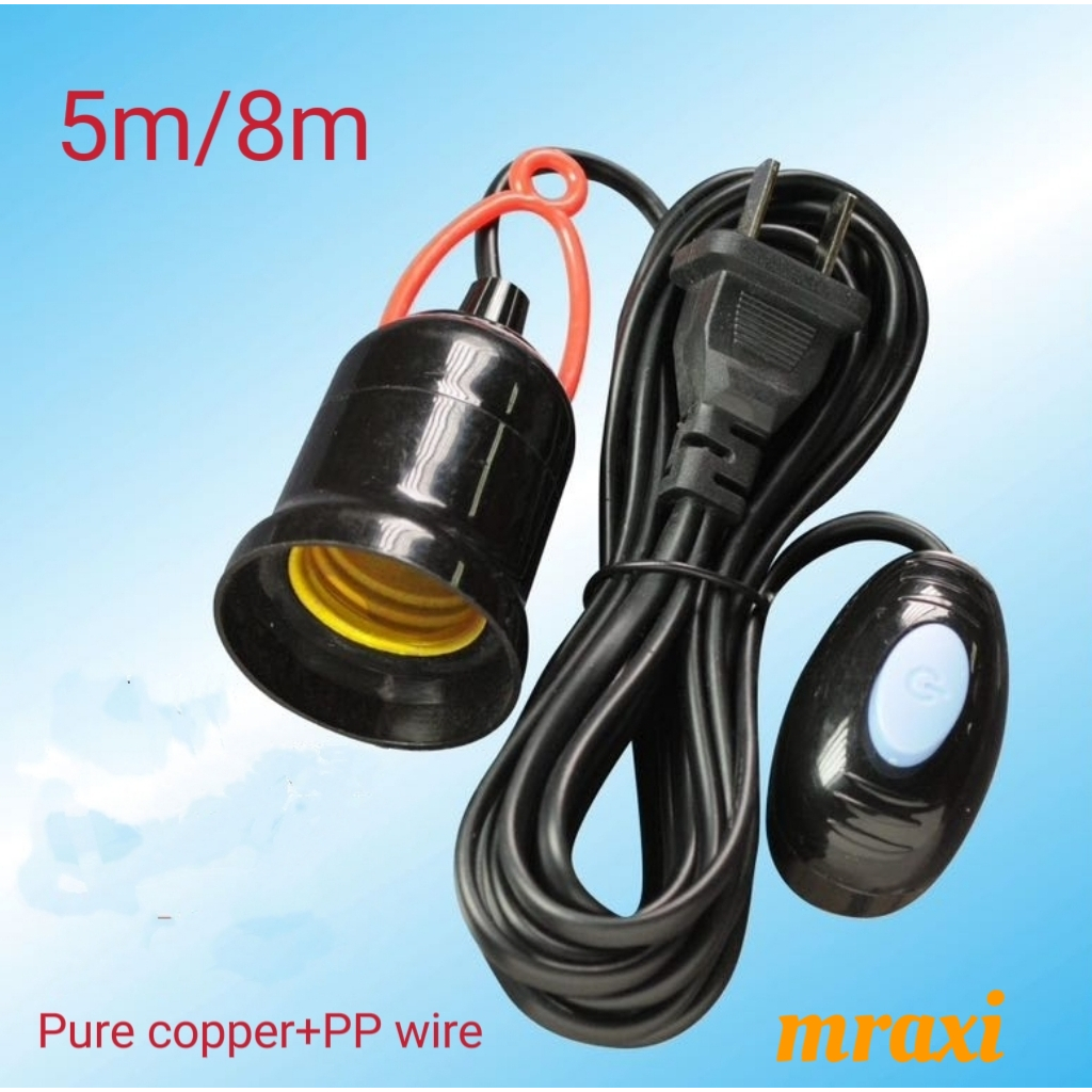 New hanging extension cord lamp holder lamp head E27 socket power cord ...