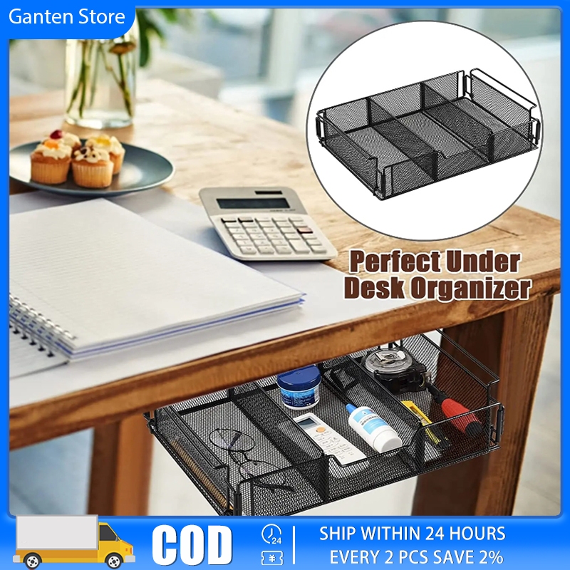 Under Desk Drawer Hidden Under Table Pull Out Storage Tray Mini Hidden ...