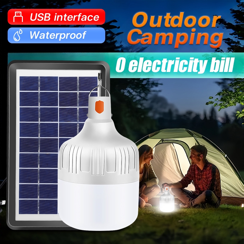 Solar LED Portable Solar Energy Panel Lighting System Camping Bulbs ...