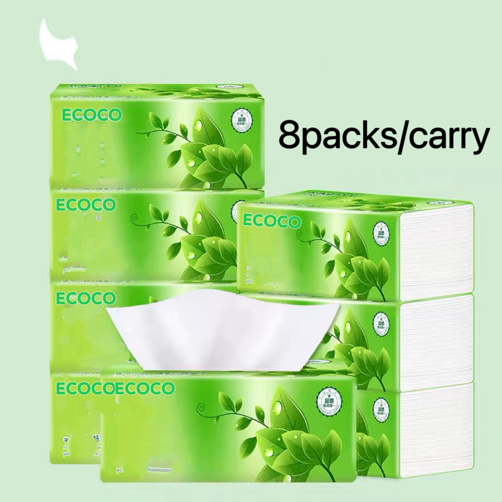 8pack/carry Paper Towels Soft Natural Wood Pulp Tissue Paper White ...