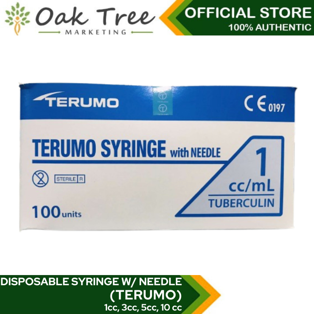 (TERUMO) 1cc, 3cc, 5cc, 10cc DISPOSABLE SYRINGE WITH NEEDLE 100PCS