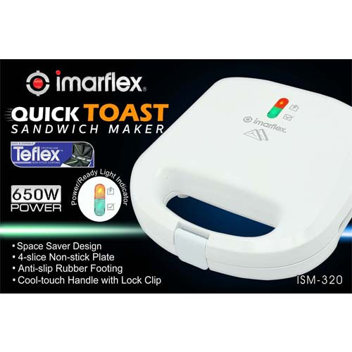 Imarflex ISM320 Quick Toast Sandwich Maker ISM320 (Houseware Express