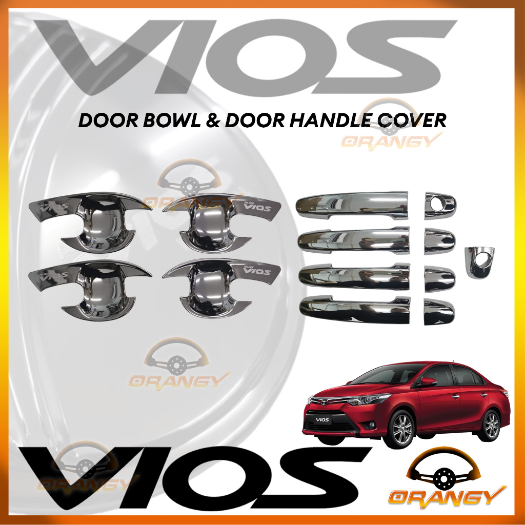 Toyota Vios 2014 to 2018 Door bowl and handle cover Chrome 2015 2016 2017 |  Shopee Philippines