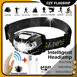 CZF Waterproof Headlight Super Bright Head Torch Led Usb Headlamp