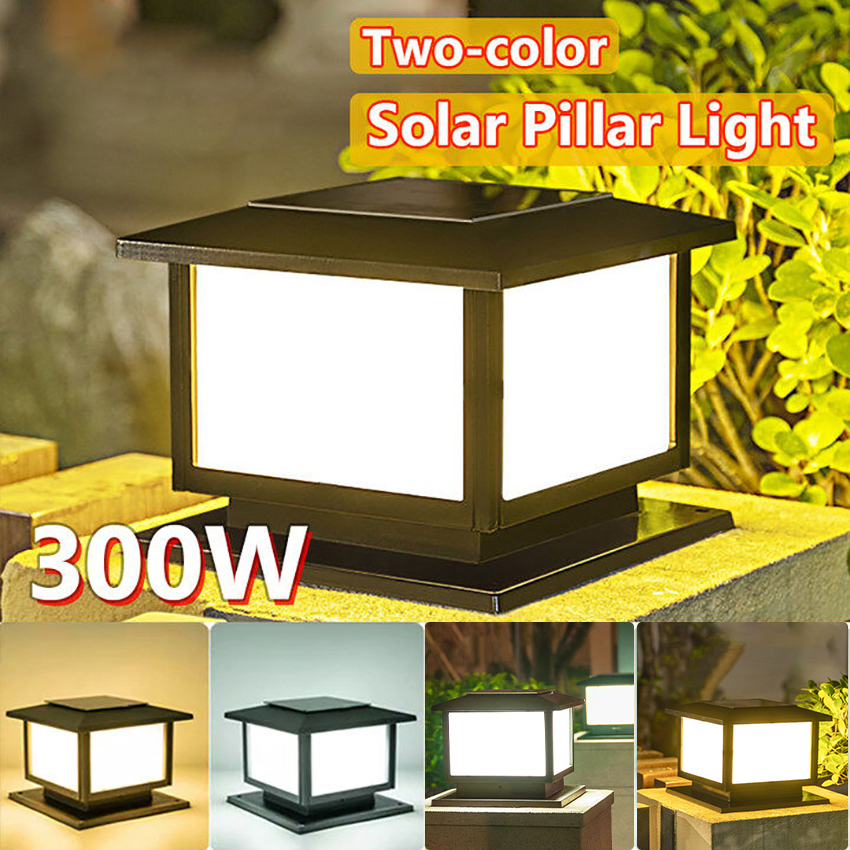 Solar Gate Light Outdoor Waterproof Post Light Fence Pillar Lamp for ...