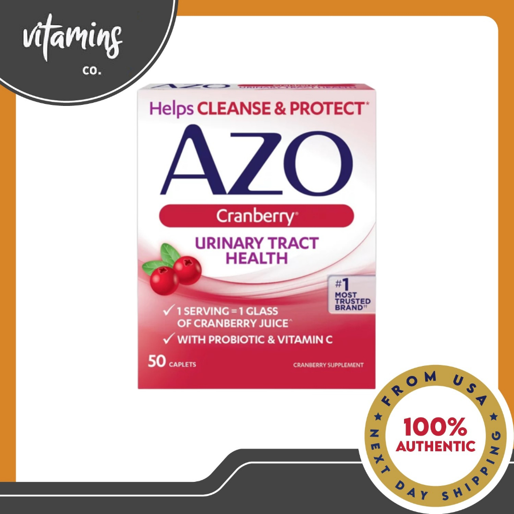 AZO Cranberry Caplets with Probiotic + Vitamin C, Helps Cleanse Urinary