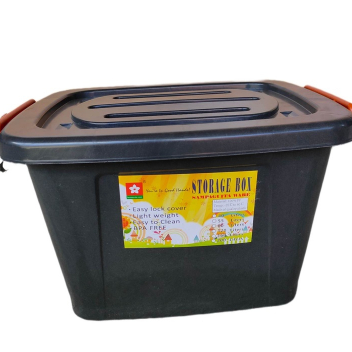 STORAGE BOX 40 LITERS STORAGE BOX WITH COVER and WHEELS SMALL SIZE ...