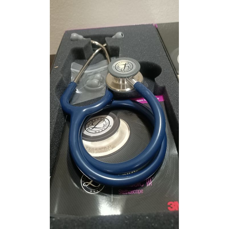 3M Littmann Stethoscope Classic 3 Navy Blue Regular Finish Chest Piece