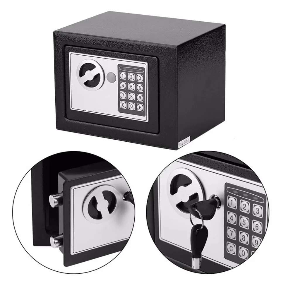 Digital Security Box Keep Cash Safe Box Small Home Office Security Safe ...