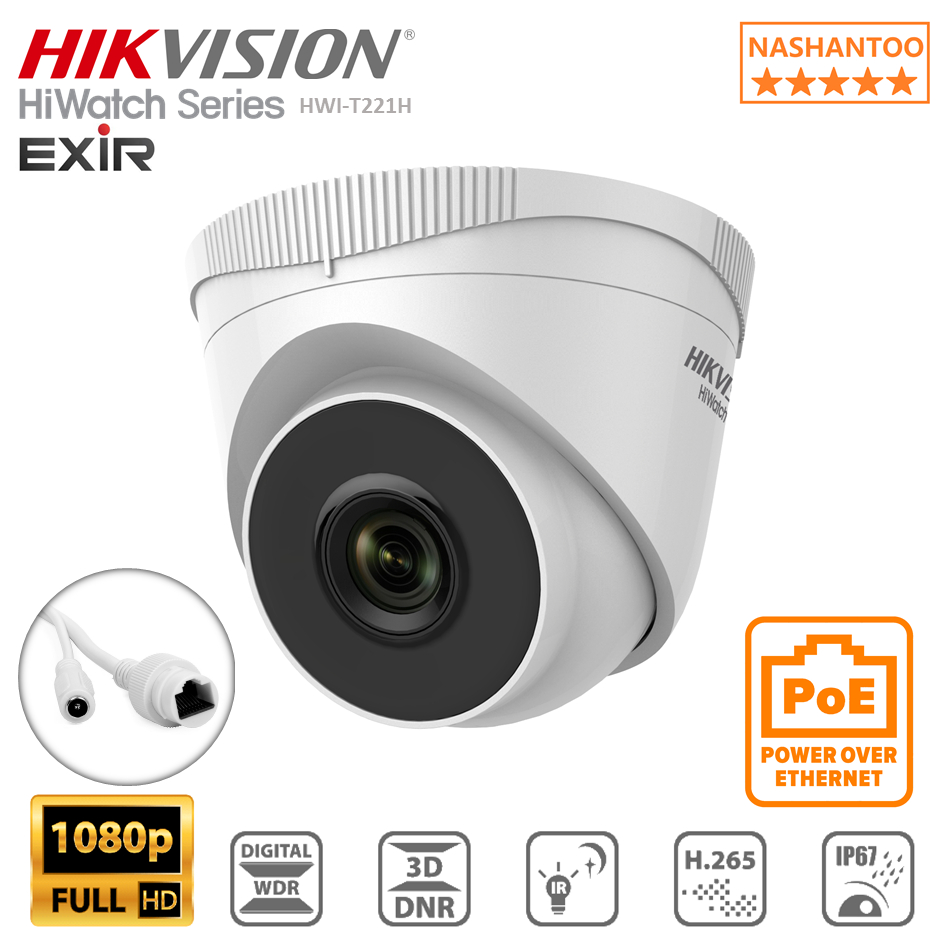 HIKVISION HiWatch Series 2MP EXIR Fixed Network Turret Camera (HWI ...
