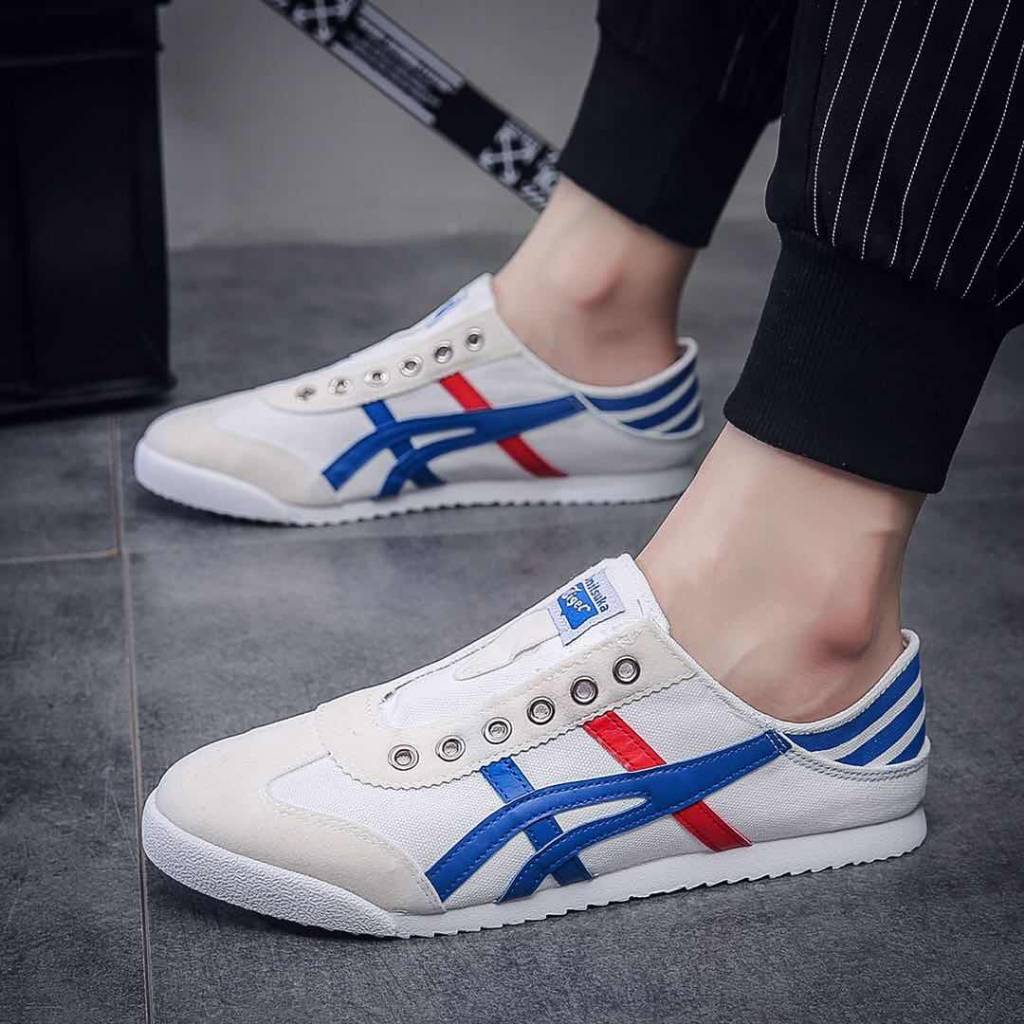 Fashion Slip On Low Cut Sneakers For Men Canvas Shoes | Shopee Philippines