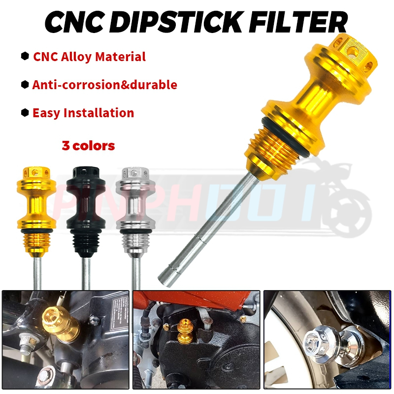 Motorcycle Oil Dip Stick - Aluminum Alloy Replacement For Dirt Bikes & Pit Bikes, Multiple Colors
