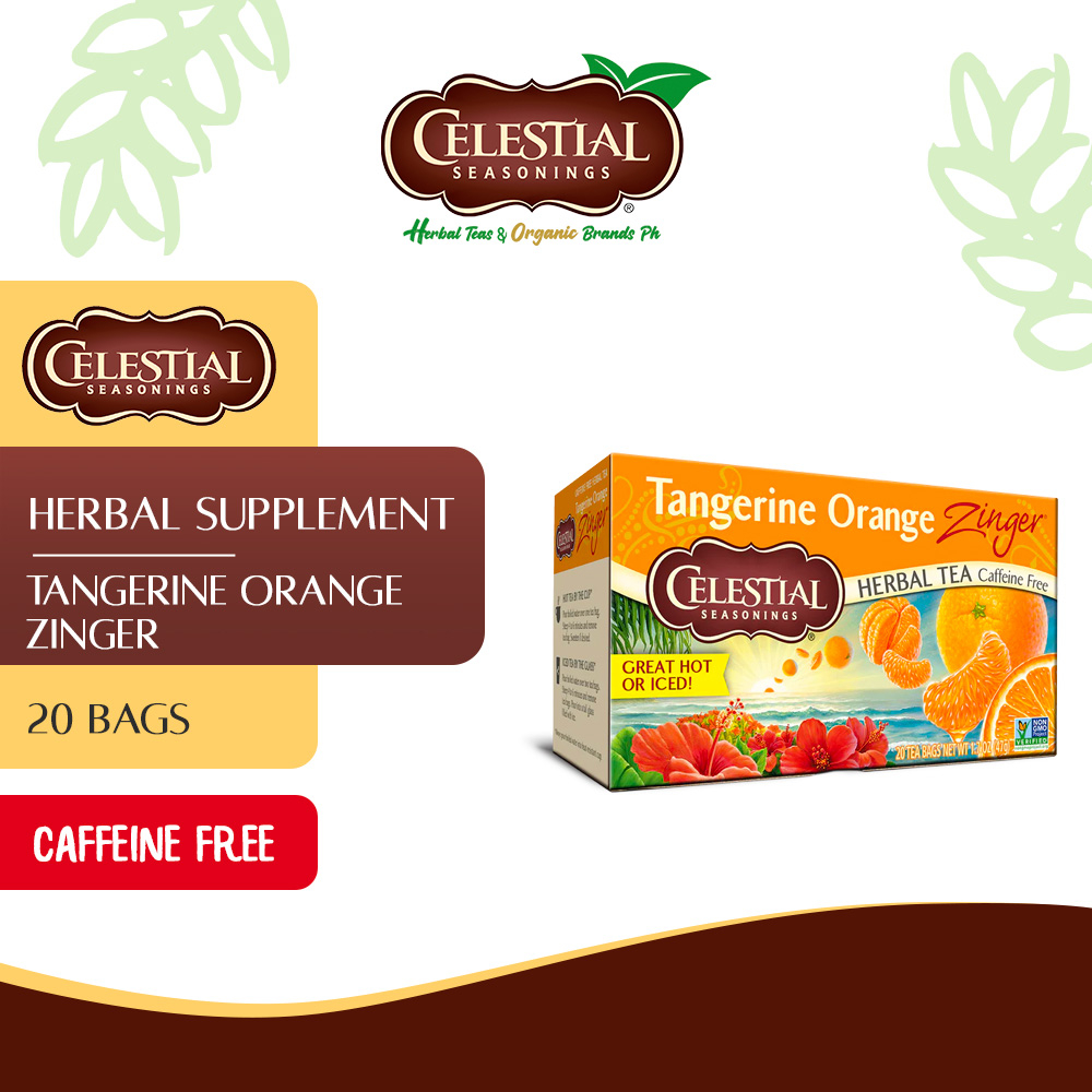CELESTIAL SEASONINGS HERBAL TEA SLEEPYTIME TANGERINE ORANGE ZINGER 20 Tea Bags (47g) Shopee
