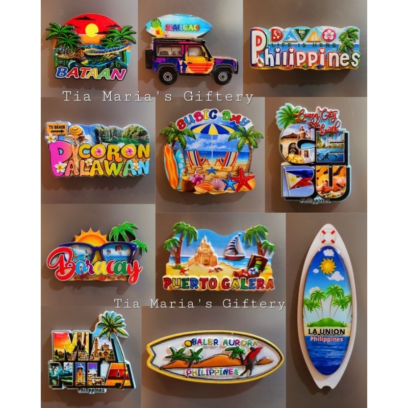 Fridge Magnets: Manila, Siargao, Cagayan De Oro, Subic, Cebu, Davao, La ...