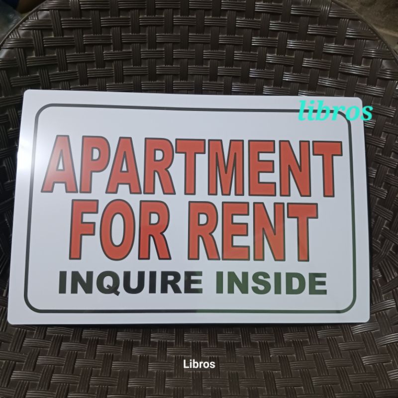 Pvc A4 Size Signage For Rent Inquire Inside Shopee Philippines