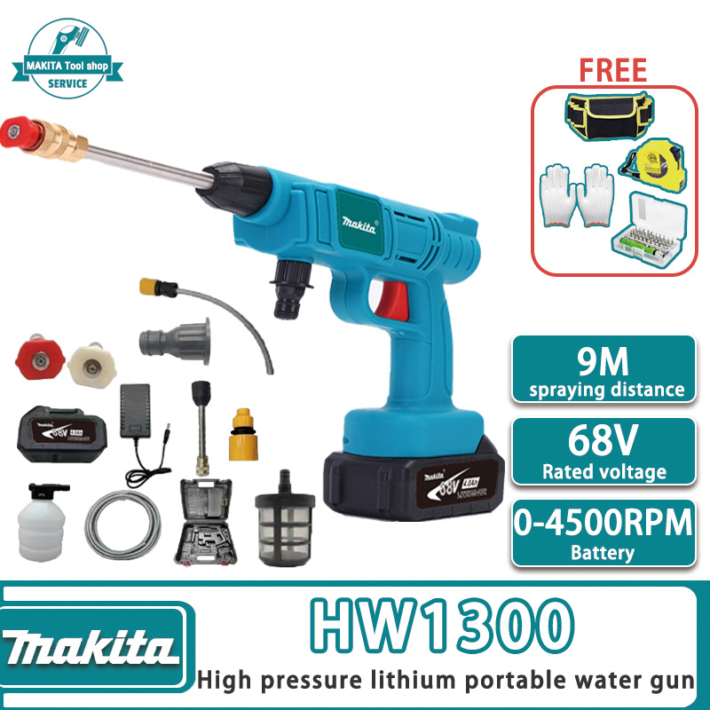 Makita 68v Cordless High Pressure Water Gun Pressure Washer Portable Car Machine Set Spray Gun 0981