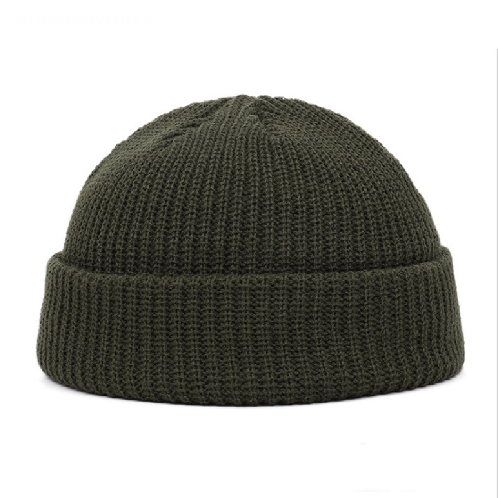 Knitted Beanie#mxm-00000 Unisex Skullcap Docker Fisherman Brimless ...