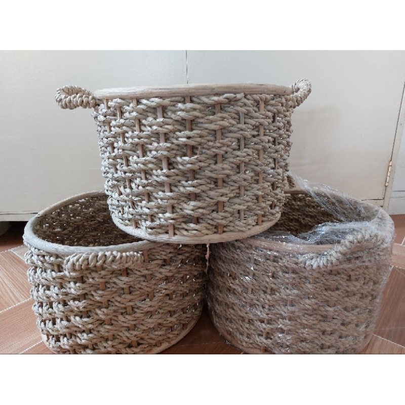 Aesthetic Rattan Basket Organizer | Shopee Philippines