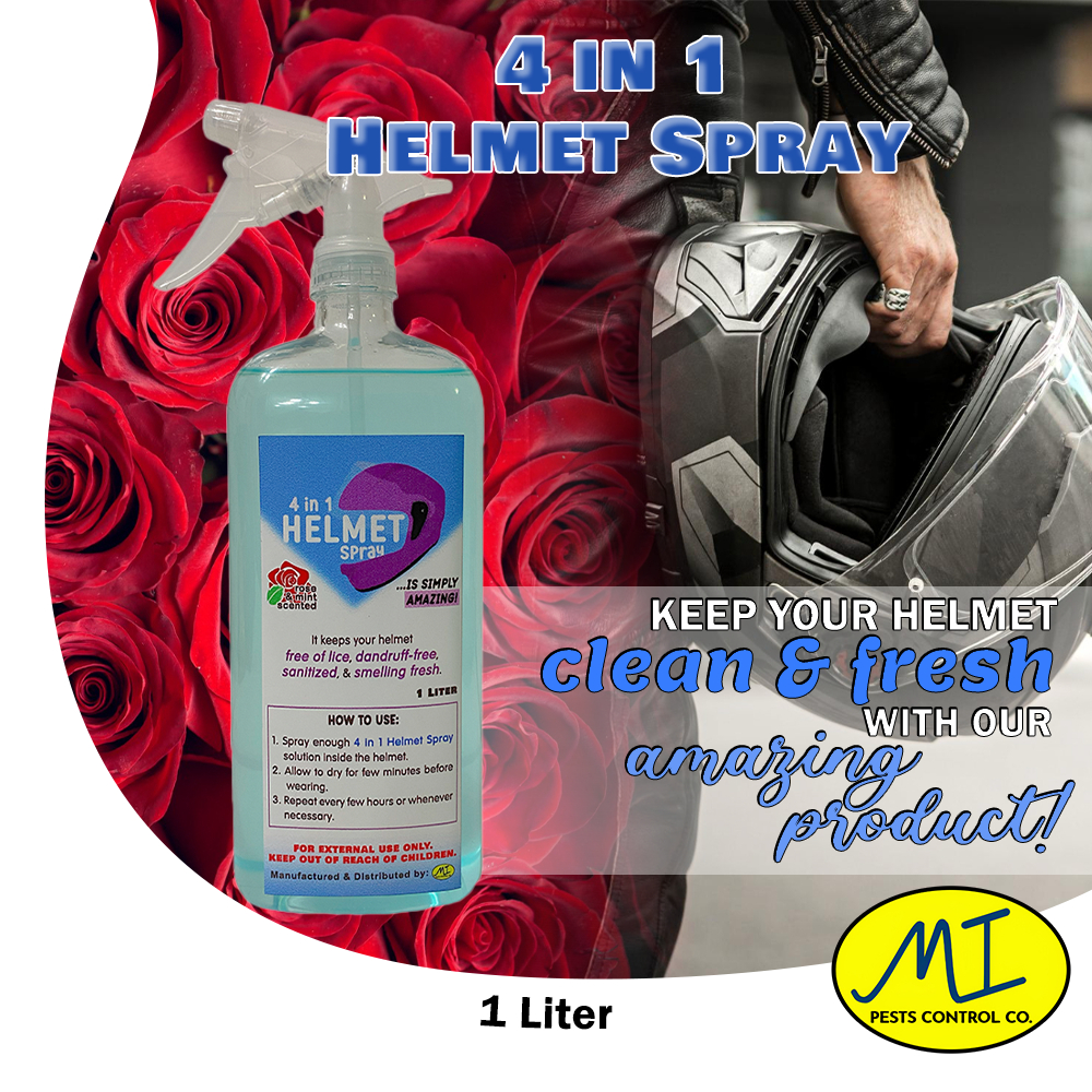 NEW 1Liter 4 in 1 Helmet Spray // helmet disinfectant // for riders // antilice // dandruff