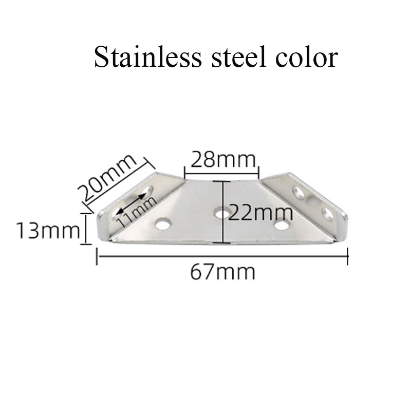 4pcs Trapeziform Angle Brackets Triangle Shelf Support Joint Fastener ...