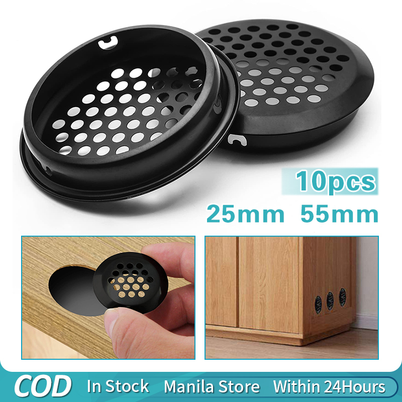 Geesatis 10 Pcs Round Soffit Vents - 2 Inch Stainless Steel Mesh Ventilation Covers For Cabinet, Bathroom, Kitchen