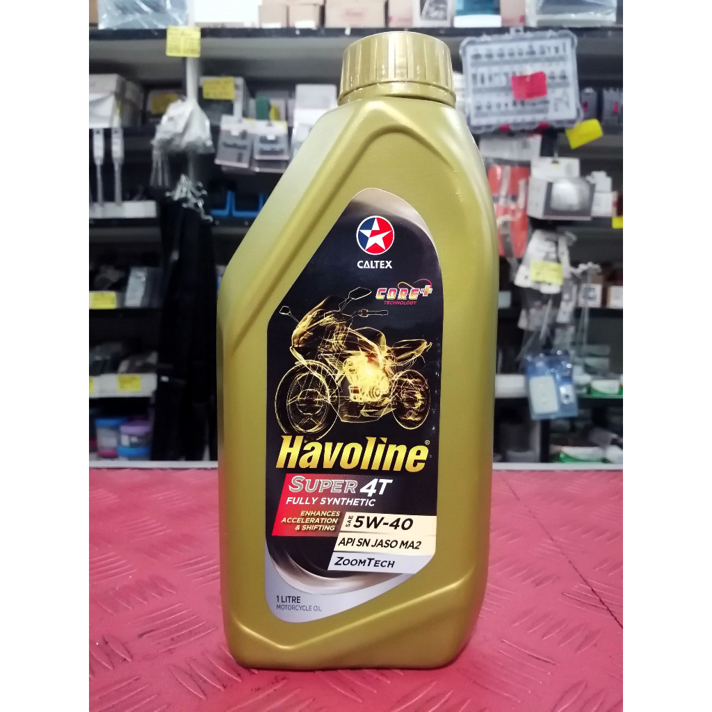 CALTEX HAVOLINE Super 4T Fully Synthetic Engine Oil SAE 5W40 1 Liter