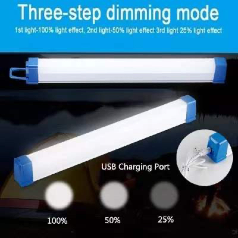 20W 40W 60W LED Light USB Rechargeable Emergency Light Portable Lampu ...