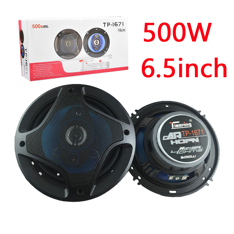 2pcs 500W Car Speaker 6 Inch Dual Cone Coaxial Auto Audio Stereo Full Range Frequency Hifi