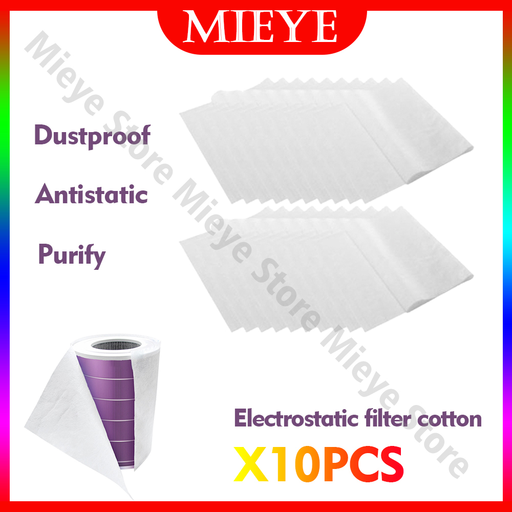10 Sheet Electrostatic Filter Cotton HEPA Filtering Net For Air