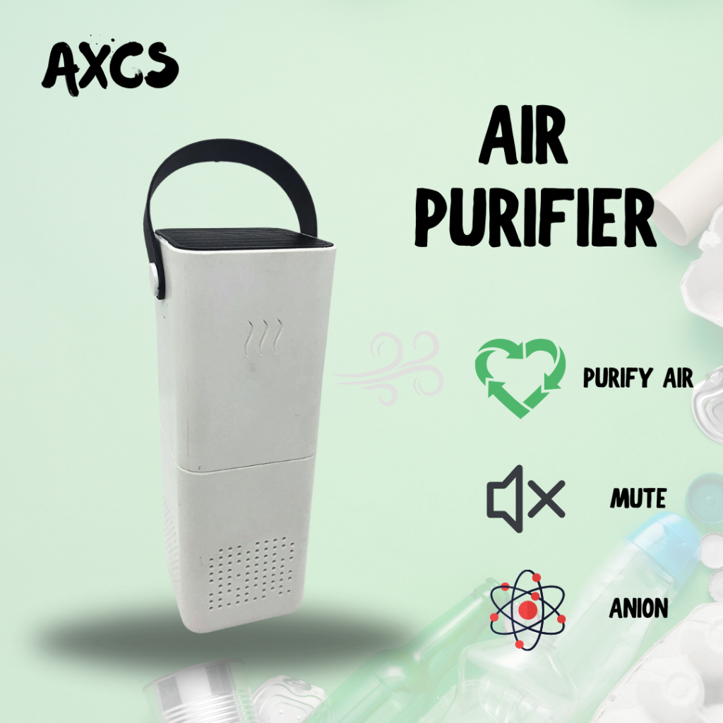 AXCS Mini Tower Air Purifier Rechargeable Compact and Lightweight Air