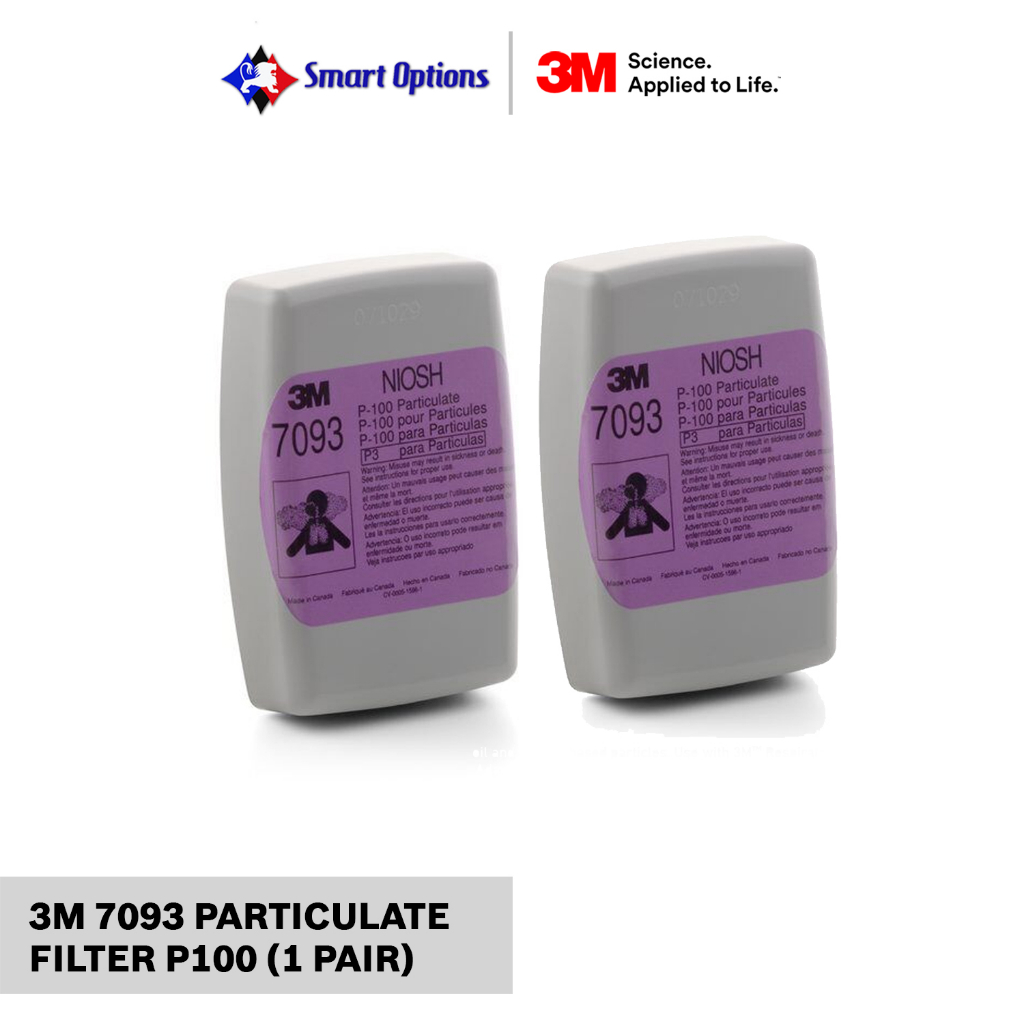 3M 7093 PARTICULATE FILTER P100 (1 PAIR) | Shopee Philippines