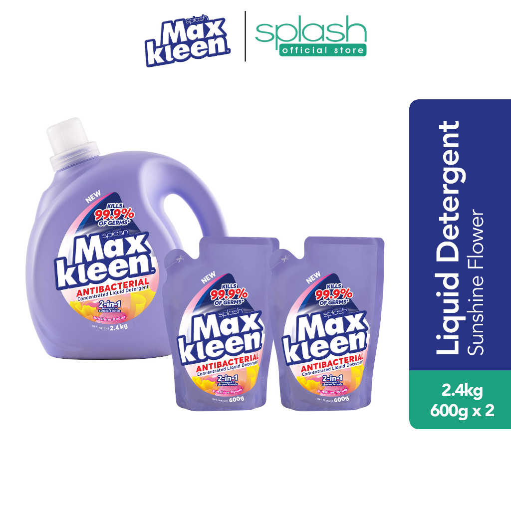 MaxKleen Antibacterial Liquid Detergent Fabric Conditioner Sunshine