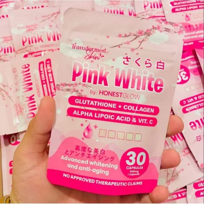 Authentic Pink White Glutathione Collagen Capsule By Honest Glow Capsules Shopee Philippines