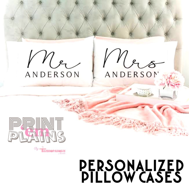 COUPLE COTTON PILLOWCASES PERSONALIZED CUSTOMIZED Shopee Philippines