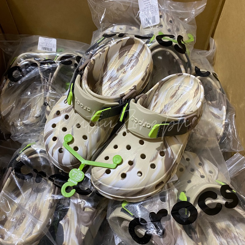 Crocs All Terrain Marbled Clog Bone/Multi | Shopee Philippines