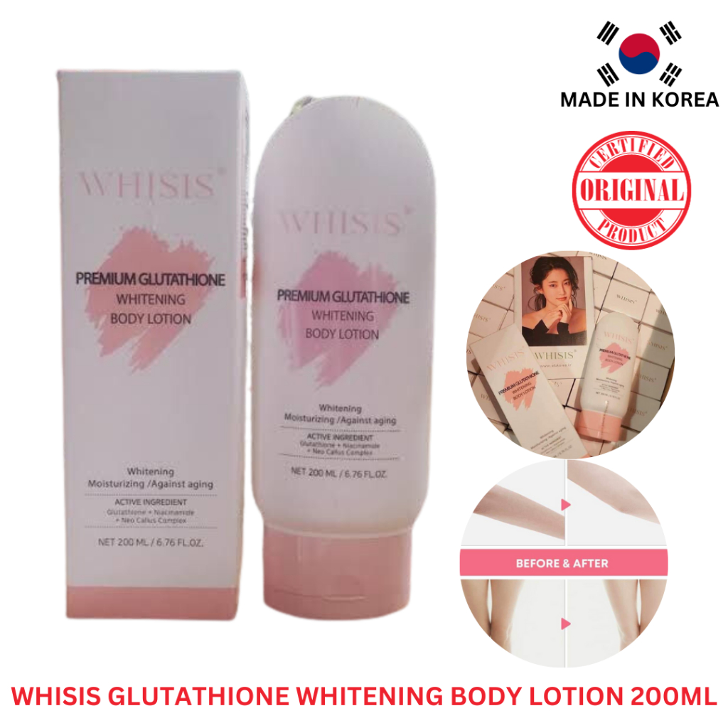 Korea Whisis Premium Glutathione Whitening Body Lotion 200ml Shopee