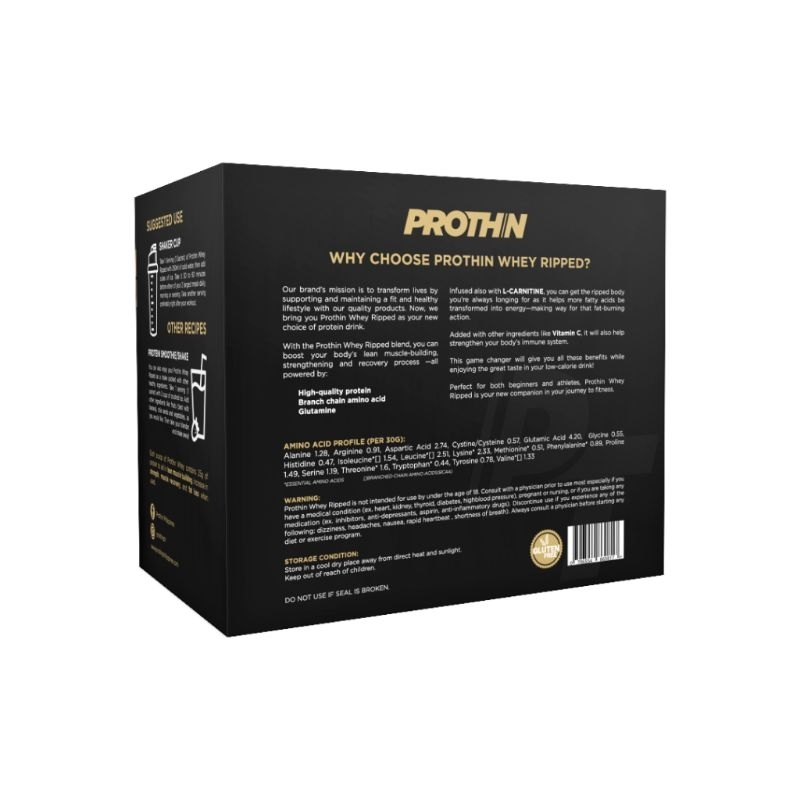 Prothin Whey Ripped Powder, 10 servings, Matcha Flavor | Shopee Philippines