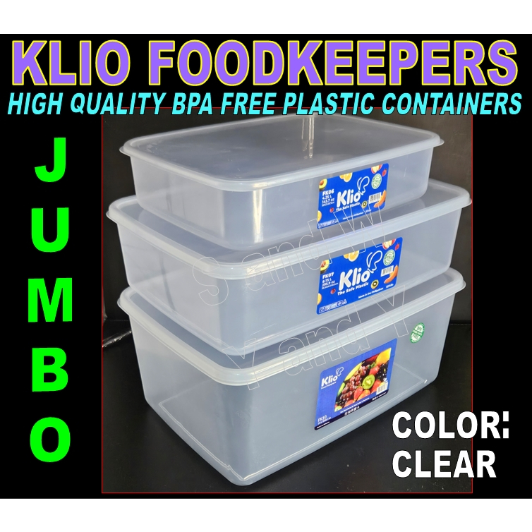 KLIO Jumbo Rectangular Containers, Food Storage, All-around use ...