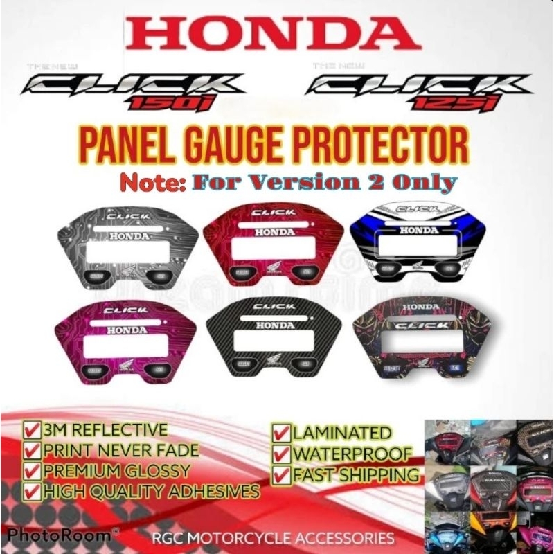 Honda Click 125i and 150i Panel Gauge Protector Sticker Only / Click ...