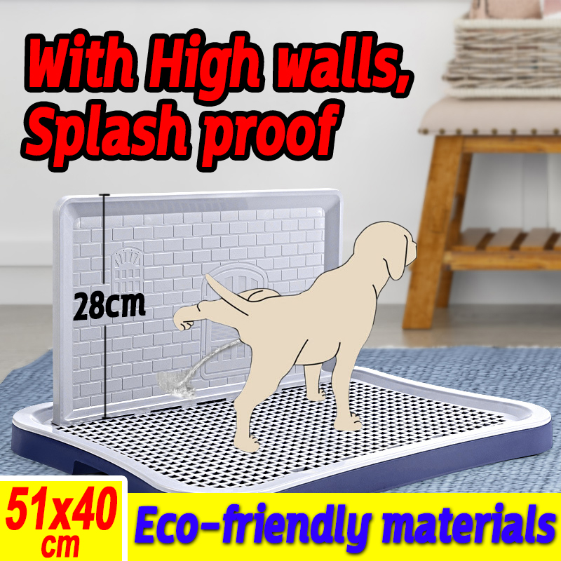 Potty trainer dog training potty pad with wall potty tray for dogs dog
