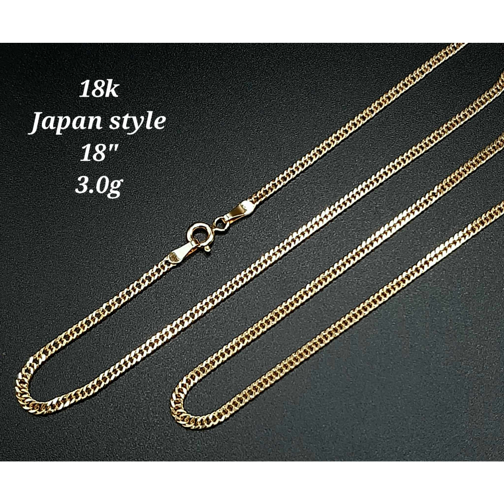 Japan Style 18K Necklace (3.0g) Shopee Philippines