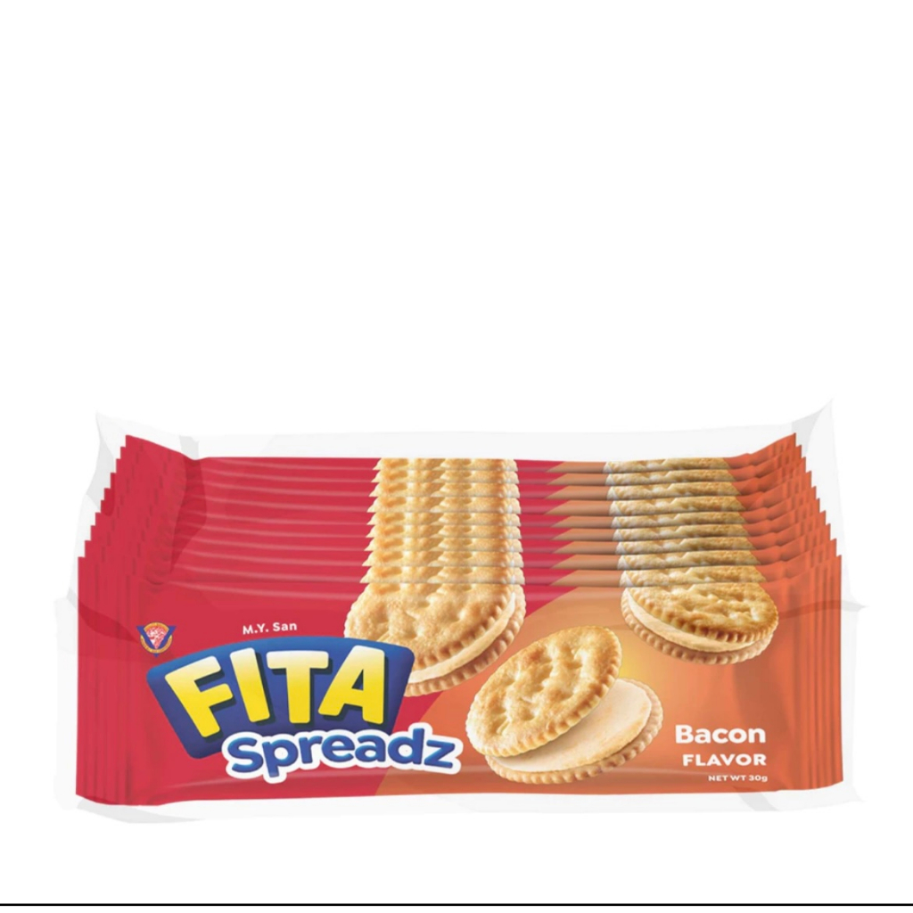 Fita Spreadz Sandwich Crackers Bacon 10 Pieces 25g | Shopee Philippines