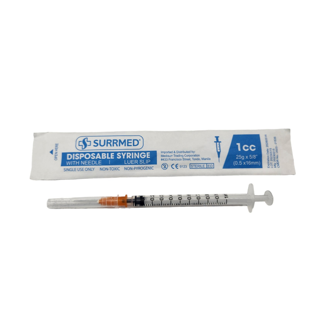 SURRMED DISPOSABLE SYRINGE 1CC Shopee Philippines