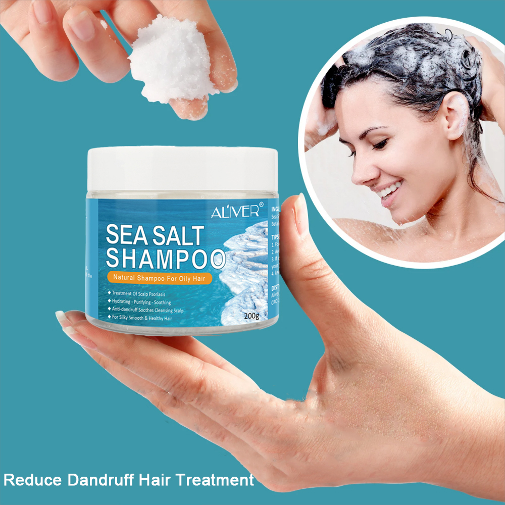 Cod Aliver Sea Salt Shampoo Anti Dandruff Shampoo Hair Treatment For Scalp Itching Psoriasis