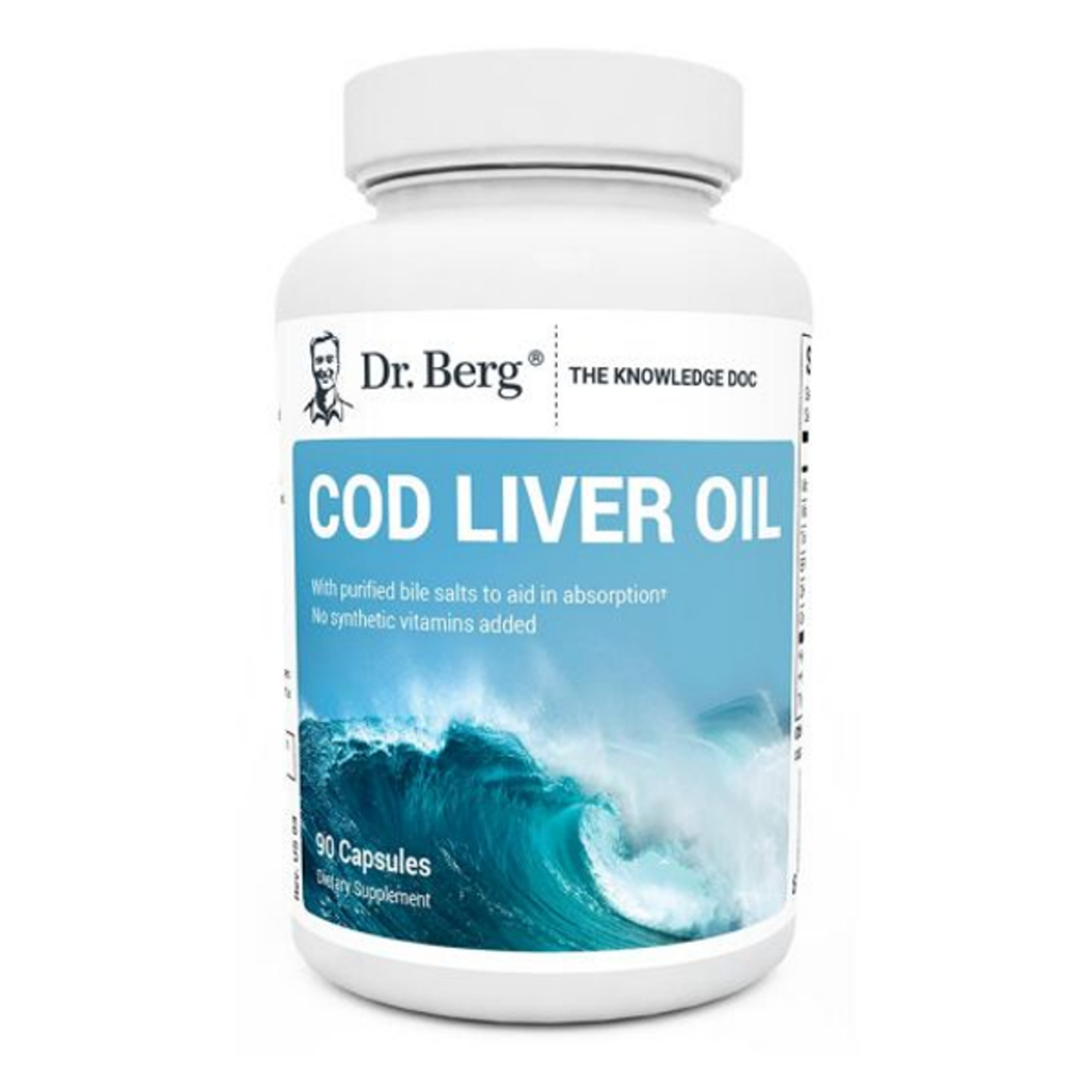 Dr. Berg COD Liver Oil Supplement Fatty Acids EPA DHA Vitamin A & D